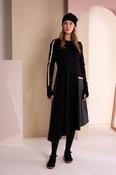 NAYA HIGH NECK DRESS WITH POCKET AND METALLIC TRIM