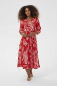 Gianna Red Ethnic Print Dress from Cream image