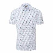 Ping Julian Men's Printed Polo Shirt - White Multi