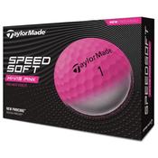 TaylorMade Speed Soft Golf Balls Hi - Vis Pink