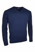 Glenmuir EDEN Navy Men's V Neck Cotton Golf Sweater