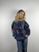 Vintage Multicoloured Square Pattern Fleece (L)