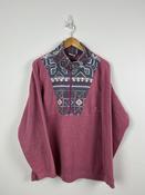 Vintage Baby Pink Aztec Fleece (XL)