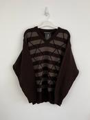 Vintage Brown V-neck Knit (L)