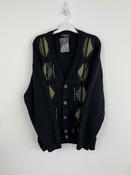 Vintage 80’s Argyle Button Up Knit (XL)
