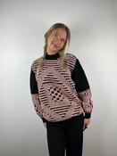 Vintage Pink Asymmetrical Button Knit (S)