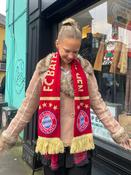 Vintage Red Bayern Munich Football Scarf