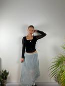 Vintage Baby Blue Crochet Skirt (M)