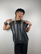 Vintage Grey Knit Sweater Vest (L)