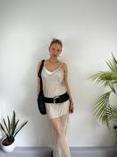 Vintage Y2K Crochet Maxi Dress (M)