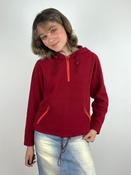 Vintage Hooded Red Fishbone Fleece