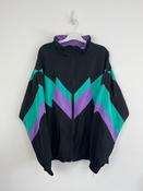 Vintage Geometric Patterned Shell Jacket (XL)