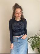 Navy Y2K Longsleeve Top (S) image