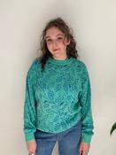 Teal Floral Knit image