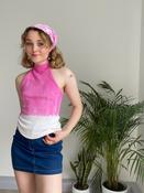 Vintage Pink and White Top
