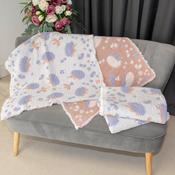 Kids Linen Towel Blanket, Hedgehogs