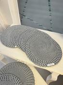 Silver Grey Crochet Placemat, Hand Made