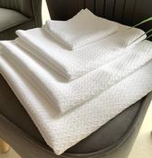 Diamond Bath Towel, Ivory White image