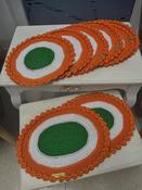 Tricolour Crochet Placemat, Hand Made