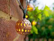 Elan Solar Copper Ball Lantern Lights (Set Of 20)