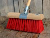 Workman Red Yard Brush (With Handle &amp; Clamp) - 13 in image