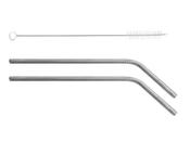 Stainless Steel Straws With Brush 2 Pack