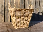 Grey Rattan Log Basket Tapered (35H x 40L x 40D)