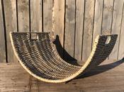 Grey Rattan Fireplace Basket (38H x 72L x 51D)
