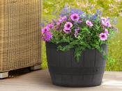 Barrel Plant Pot - Slate Grey (15 inch)