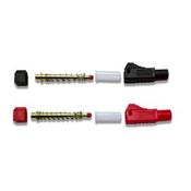 Shielded Gold Plug (Red&amp;Black) 4mm 2pcs