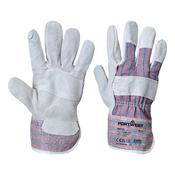 Leather Rigger 260 Cow Split Palm Bar Glove Portwest A210 - Grey / XL