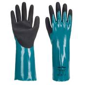 Chem 300 Nitrile Sandy Double Dipped Gauntlet Portwest AP60 - Blue / M image