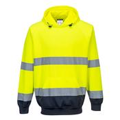 Hi-Vis Contrast Hoodie Portwest B316 - Yellow/Navy / M image