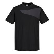 PW2 Cotton Comfort T-Shirt S/S Portwest PW211 - Black/Grey / L image