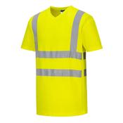 Hi-Vis Cotton Comfort Mesh Insert T-Shirt S/S Portwest S179 - Yellow / L image