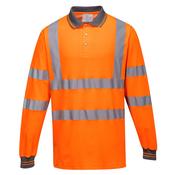 Hi-Vis Cotton Comfort Polo Shirt L/S Portwest S271 - Orange / L image