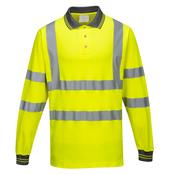 Hi-Vis Cotton Comfort Polo Shirt L/S Portwest S271 - Yellow / XXL image