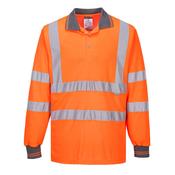 Hi-Vis Polo Shirt L/S Portwest S277 - Orange / L image
