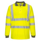 Hi-Vis Polo Shirt L/S Portwest S277 - Yellow / M image
