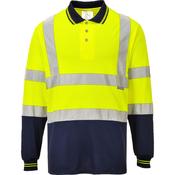 Hi-Vis Contrast Polo Shirt L/S Portwest S279 - Yellow / L image