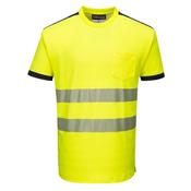 PW3 Hi-Vis Cotton Comfort T-Shirt S/S Portwest T181 - Yellow/Black / L