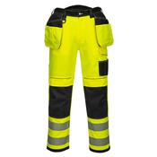 PW3 Hi-Vis Holster Pocket Work Trousers Portwest T501 - Yellow/Black / 34 image