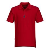 Men's Hi-Vis Reflective Polo Work Shirt – UPF 40+ Polycotton Portwest T720 - Red / L image