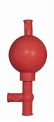 LLG Red Rubber Safety Pipette Bulb ''Flip''