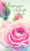 Get Well Rose Prayer Card