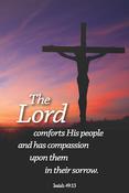 Deceased Sunset Cross Prayer Card