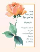 Sorrow Floral 1 Sympathy Mass Card