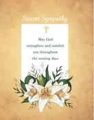 Sorrow Floral 4 Sympathy Mass Card
