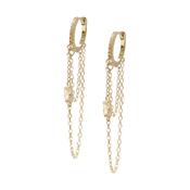 Fara Huggie Hoop Earrings Gold image