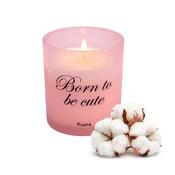 “Born to be cute” glass candle – cotton image
